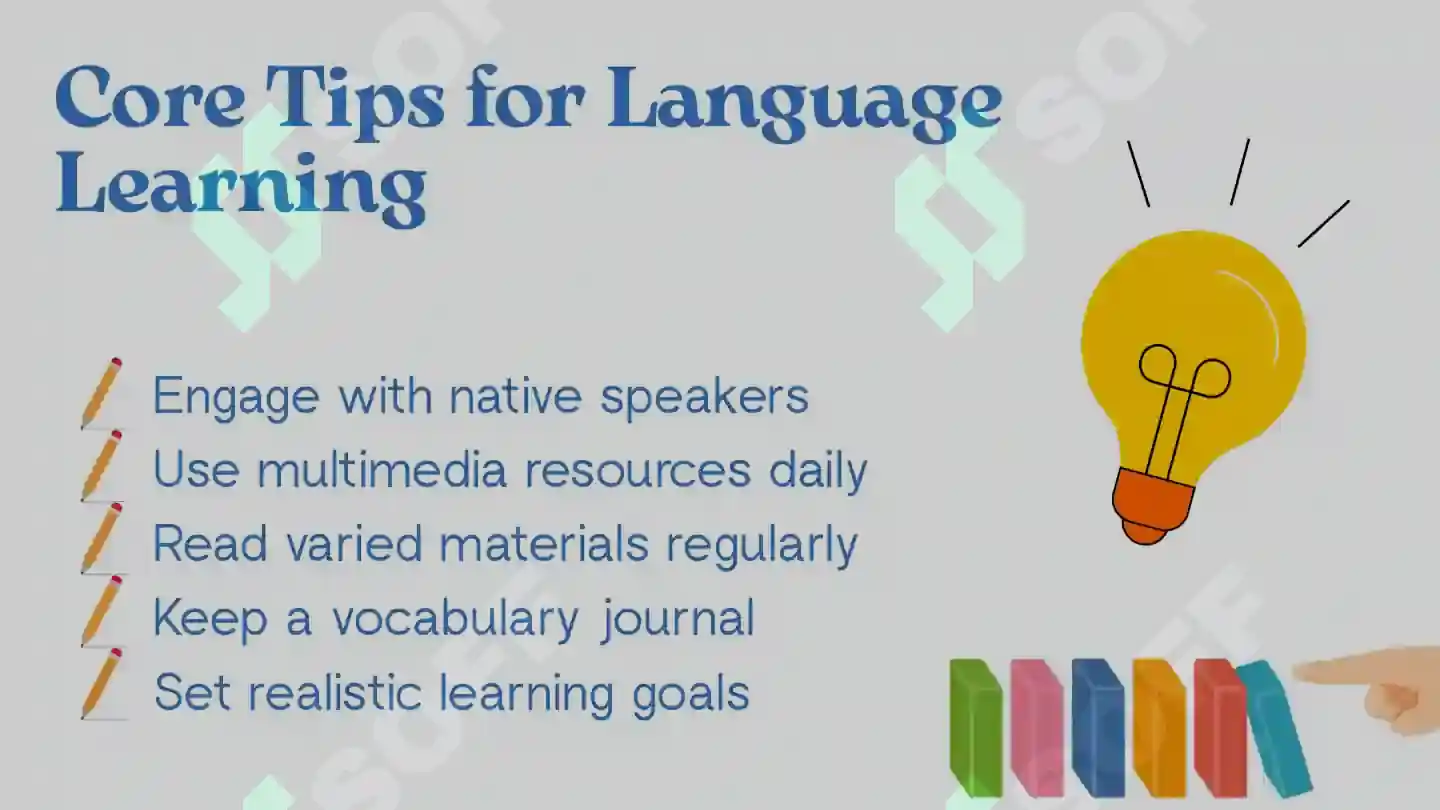 Giving tips on learning language well