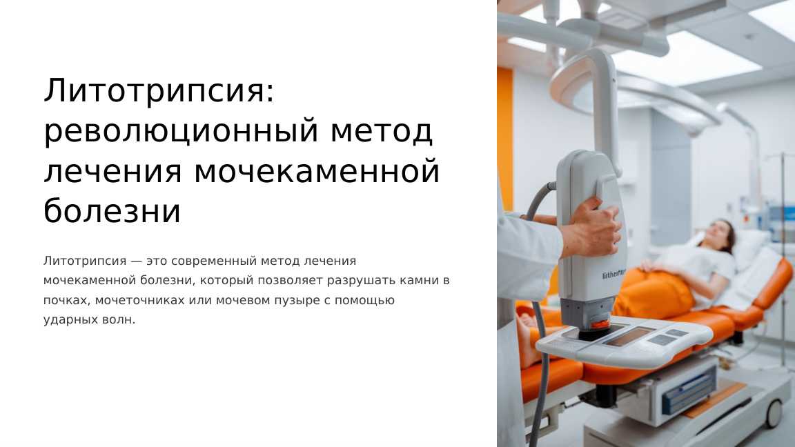 Литотрипсия революционный метод лечения мочекаменной болезни