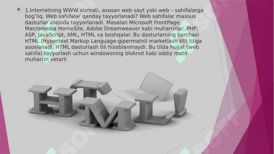 HTML gipermatni haqida ma’lumot