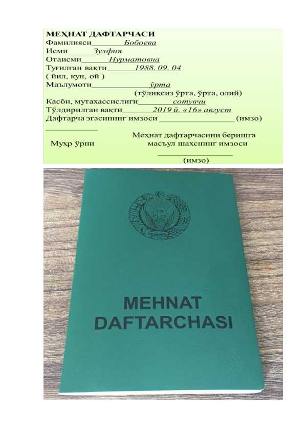 Mehnat daftarcha