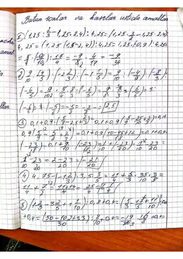 Matematika misollar