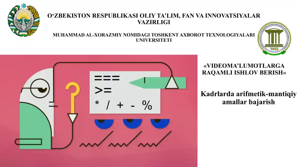 Kadrlarda arifmetik-mantiqiy amallar bajarish