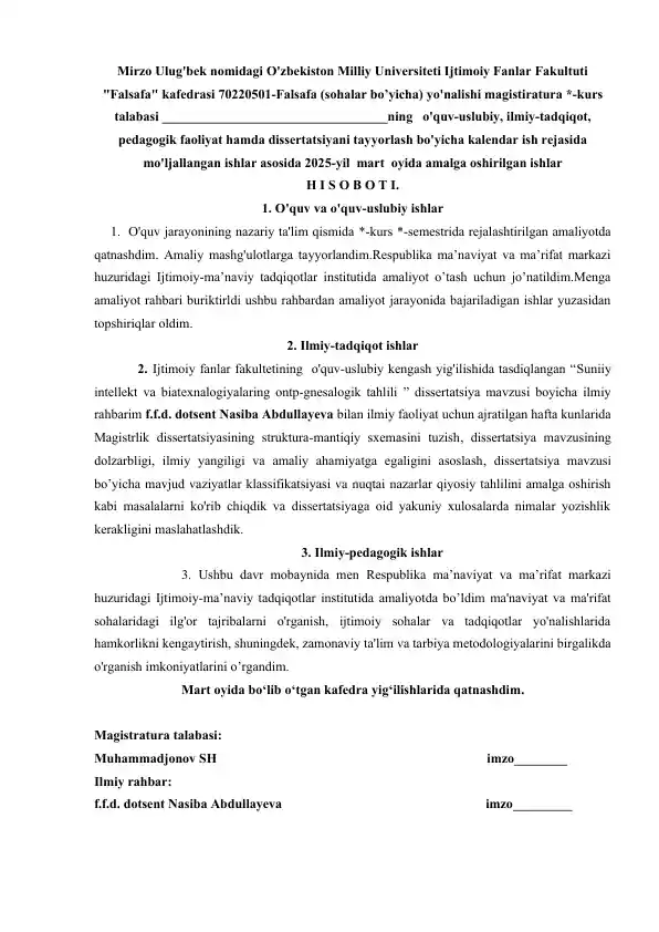 Magistrlik dissertatsiyasi