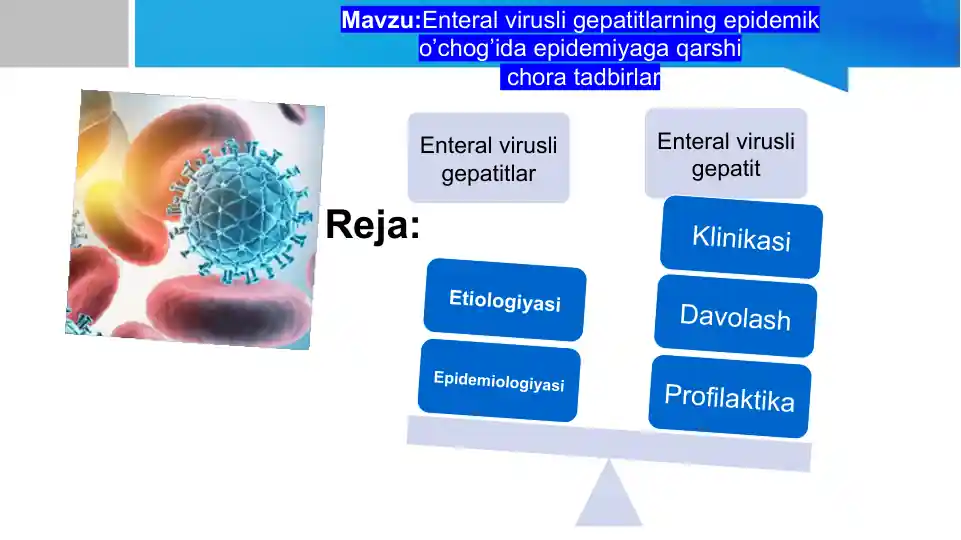 Enteral virusli gepatitlarning epidemik o’chog’ida epidemiyaga qarshi   chora tadbirlar