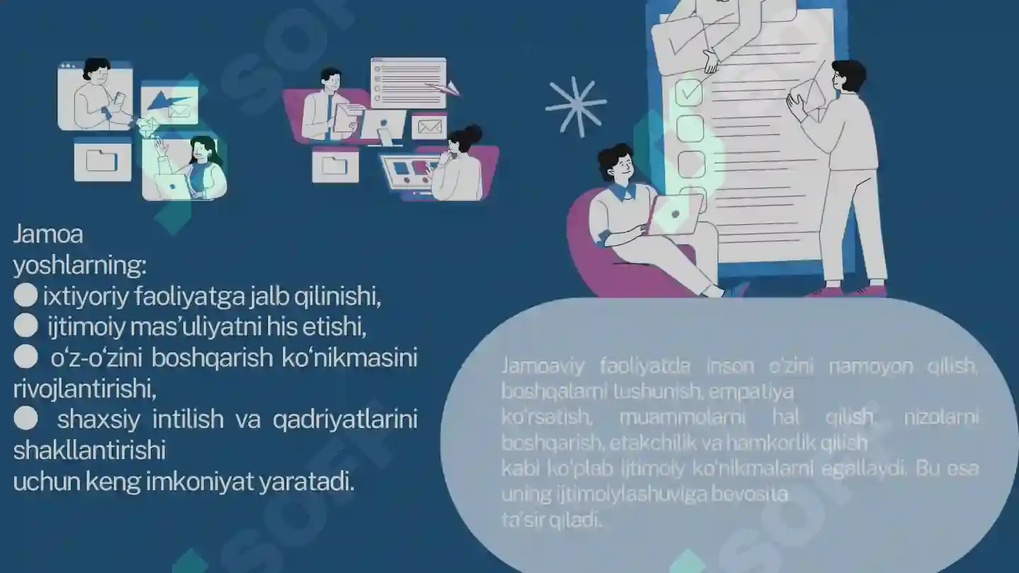 Jamoa va uning tarbiyaviy funksiyasi.Guruh rahbarining tarbiyaviy ...