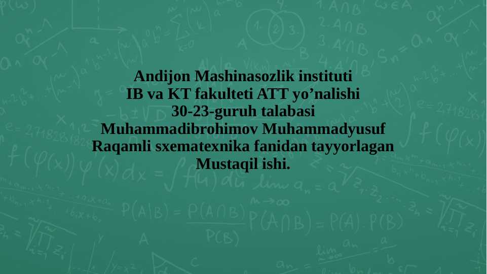 Mavzu:Raqamli mikrosxemalarning kirishlari va chiqish signallari.