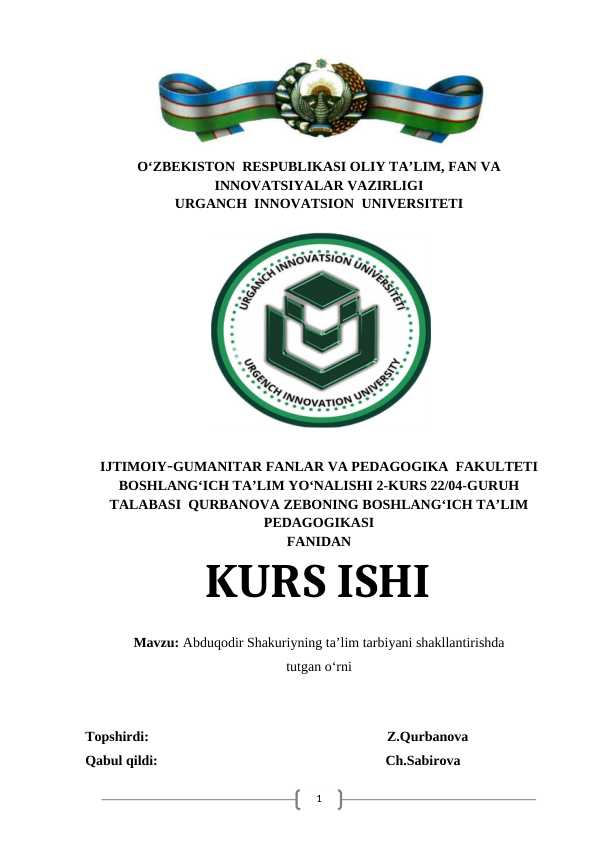 kurs ishi