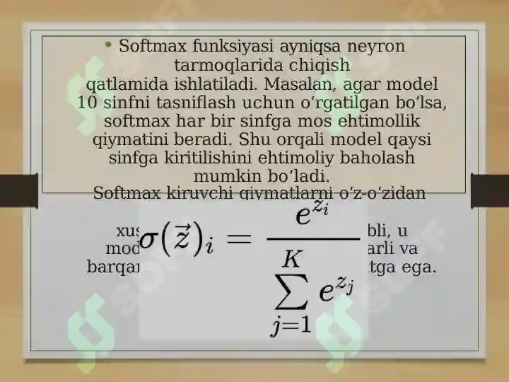 SOFTMAX FUNCTION