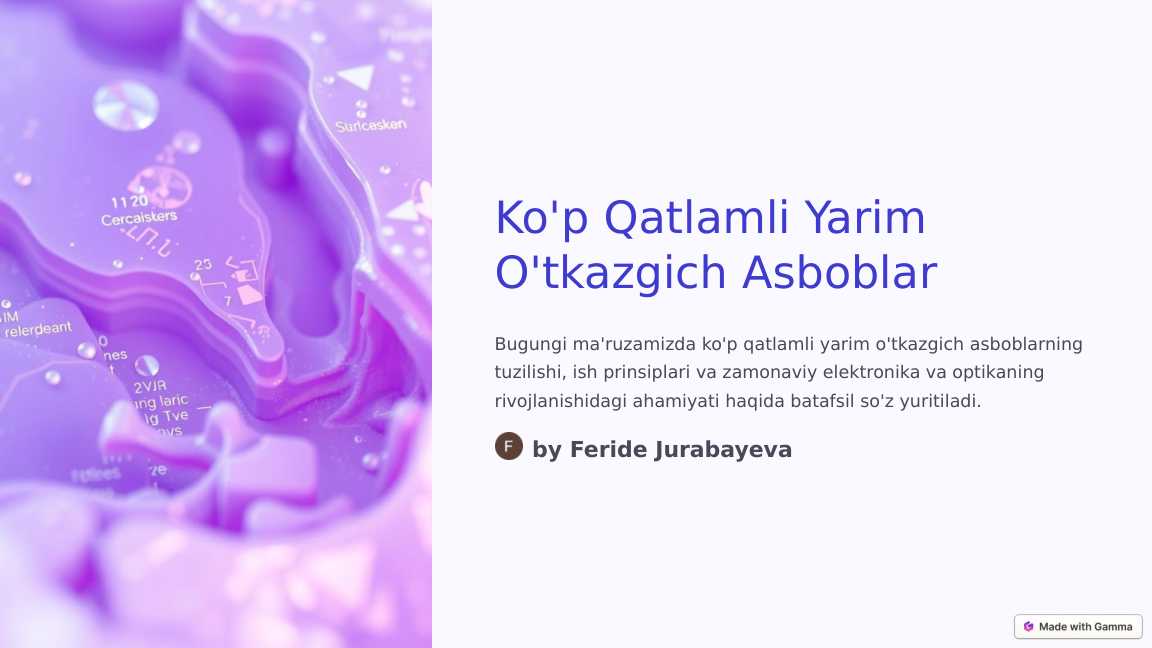 Ko'p qatlamli yarim o'tkazgichli asboblar
