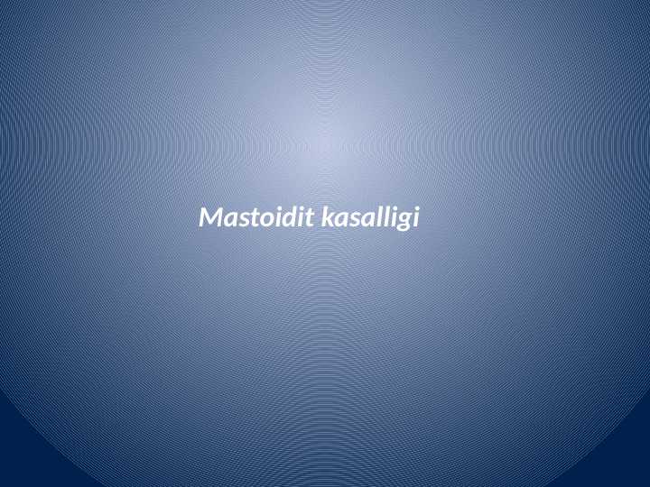 Mastoidit