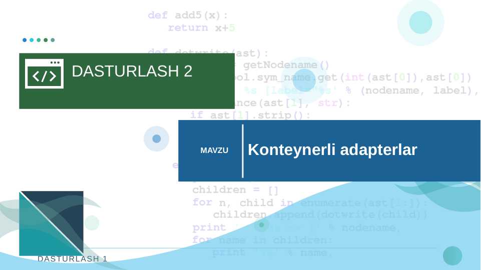 KONTEYNERLI ADAPTERLAR. C++.
