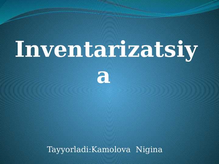 Inventarizatsiya