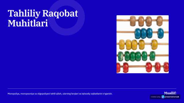 Monopoliya Monopsoniya Oligopoliya