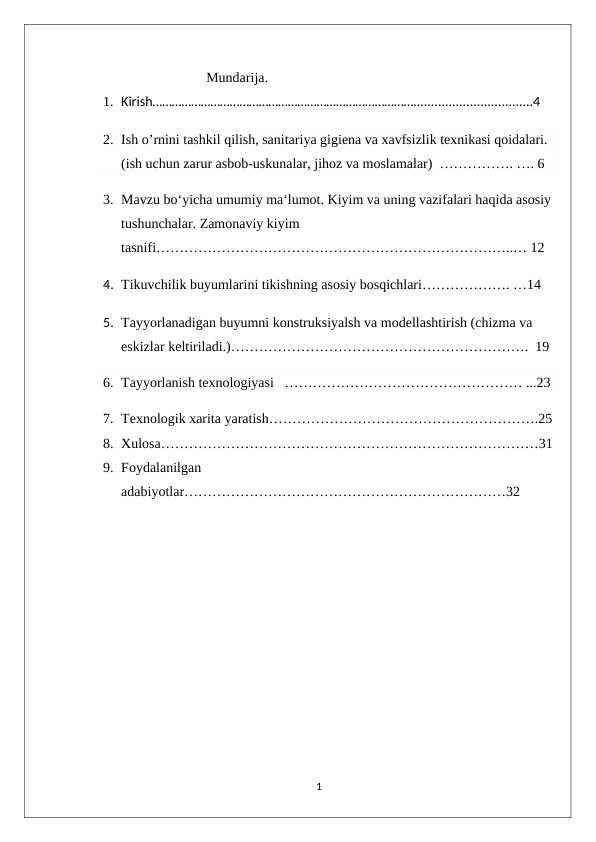 Chevarchilik,bichish tikishga oid leksika.