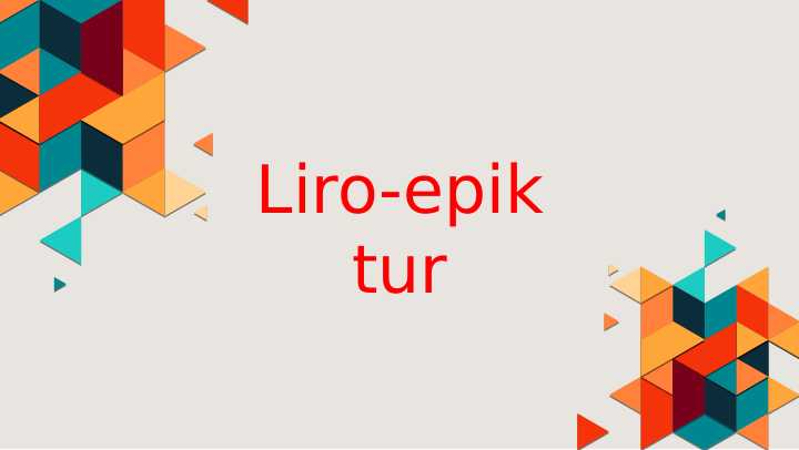 Liro-epik tur