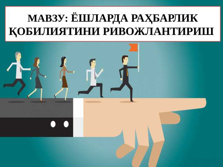 Rahbarlik va liderlik slayd