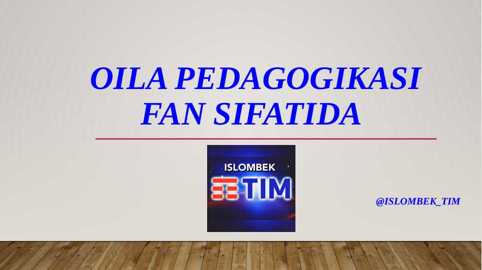 Oila pedagogikasi fan sifatida