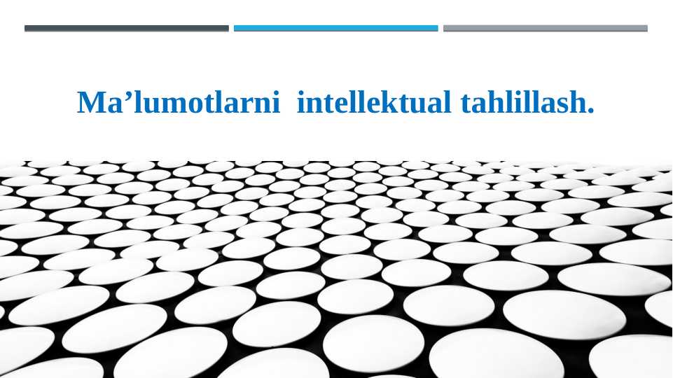 Ma’lumotlarni  intellektual tahlillash