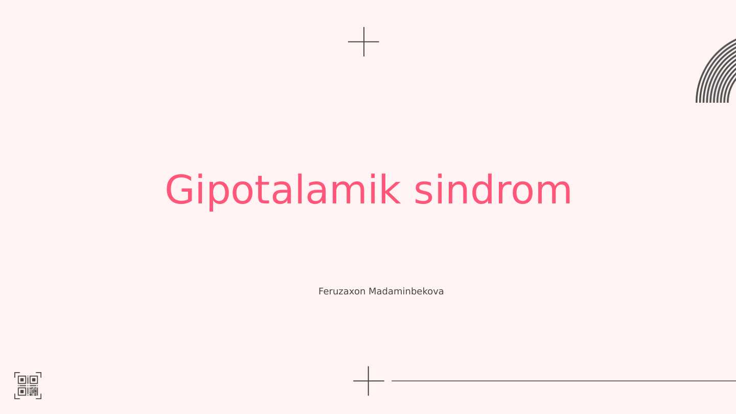 Gipotalamik sindrom