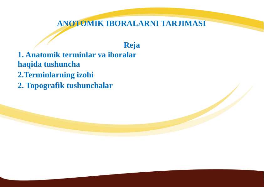 ANATOMIK TERMINLAR VA IBORALAR
