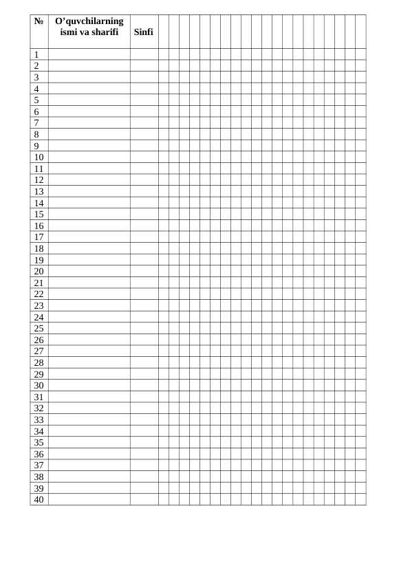 To'garak jurnali blankasi