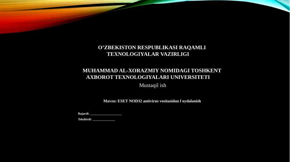 ESET antivirusdan foydalanish