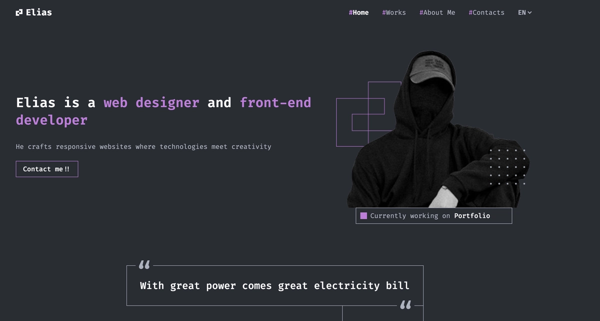 Dasturchilar uchun portfolio web sayt