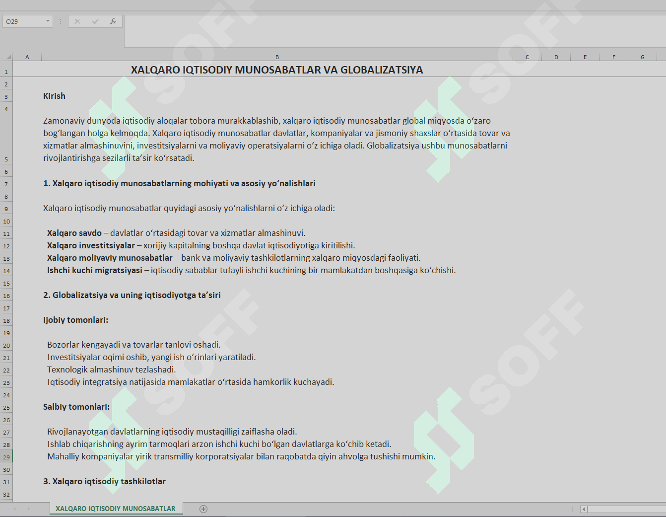 Xalqaro iqtisodiy munosabatlar va globalizatsiya: to‘liq qo‘llanma