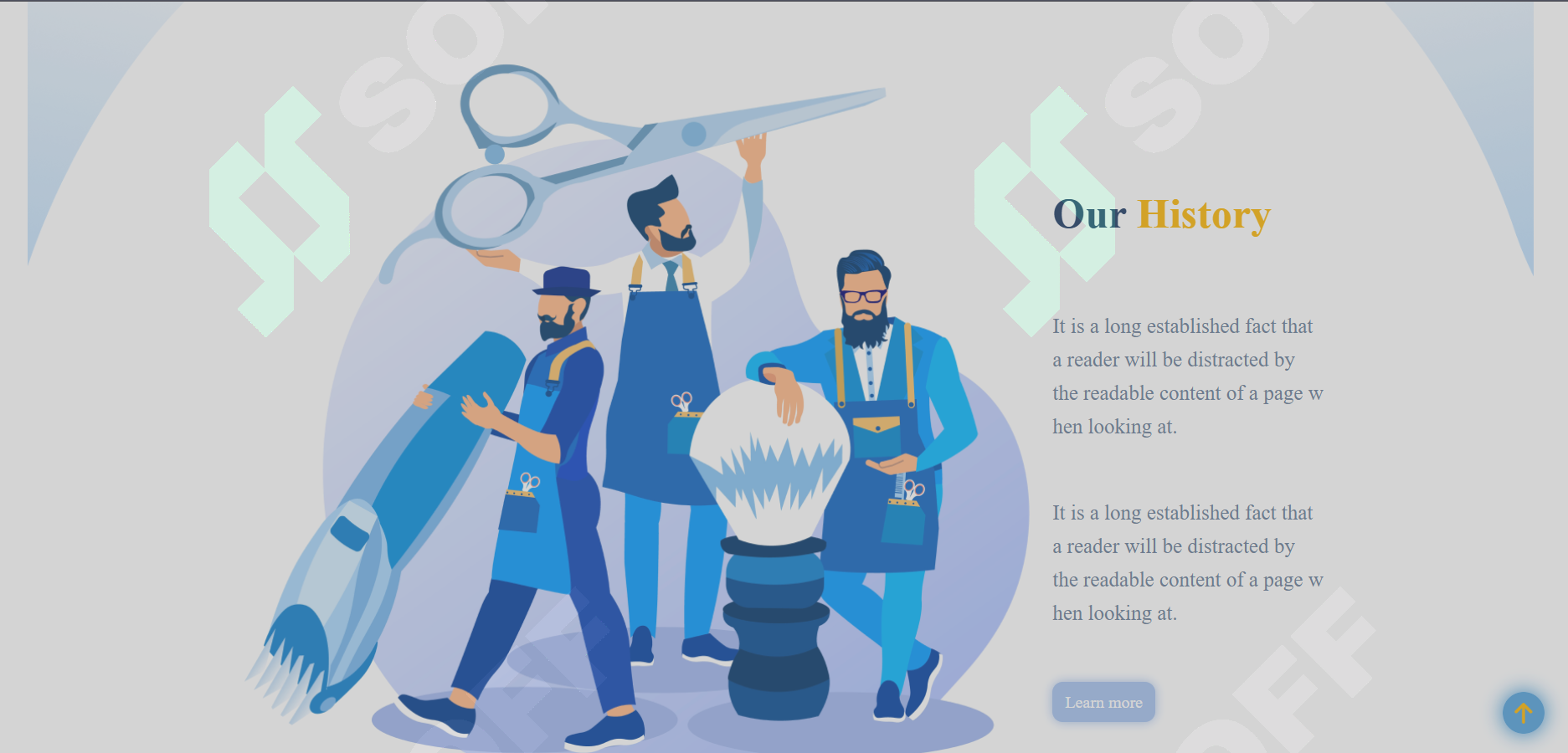 sartroshlar uchun web-sayt