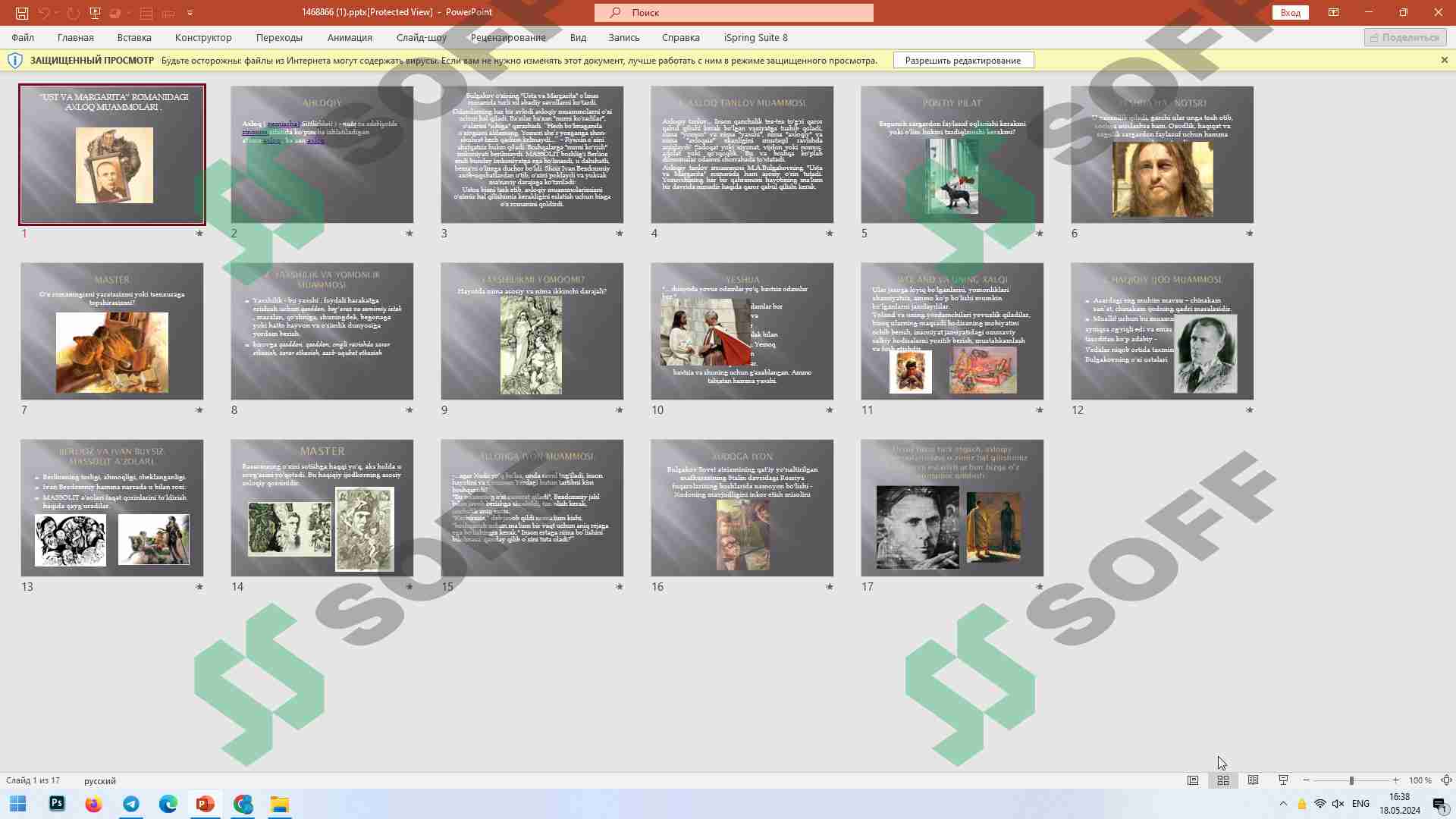 “UST VA MARGARITA” ROMANIDAGI AXLOQ MUAMMOLARI