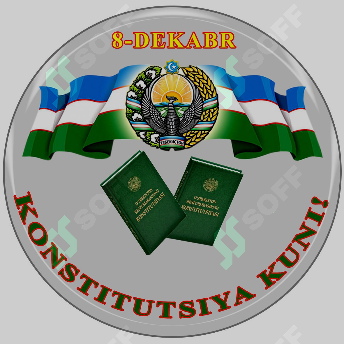 8-dekabr konstitutsiya kuni uchun maxsus emblemalar
