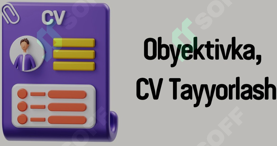 CV (in english) tayyorlash uchun shablon full