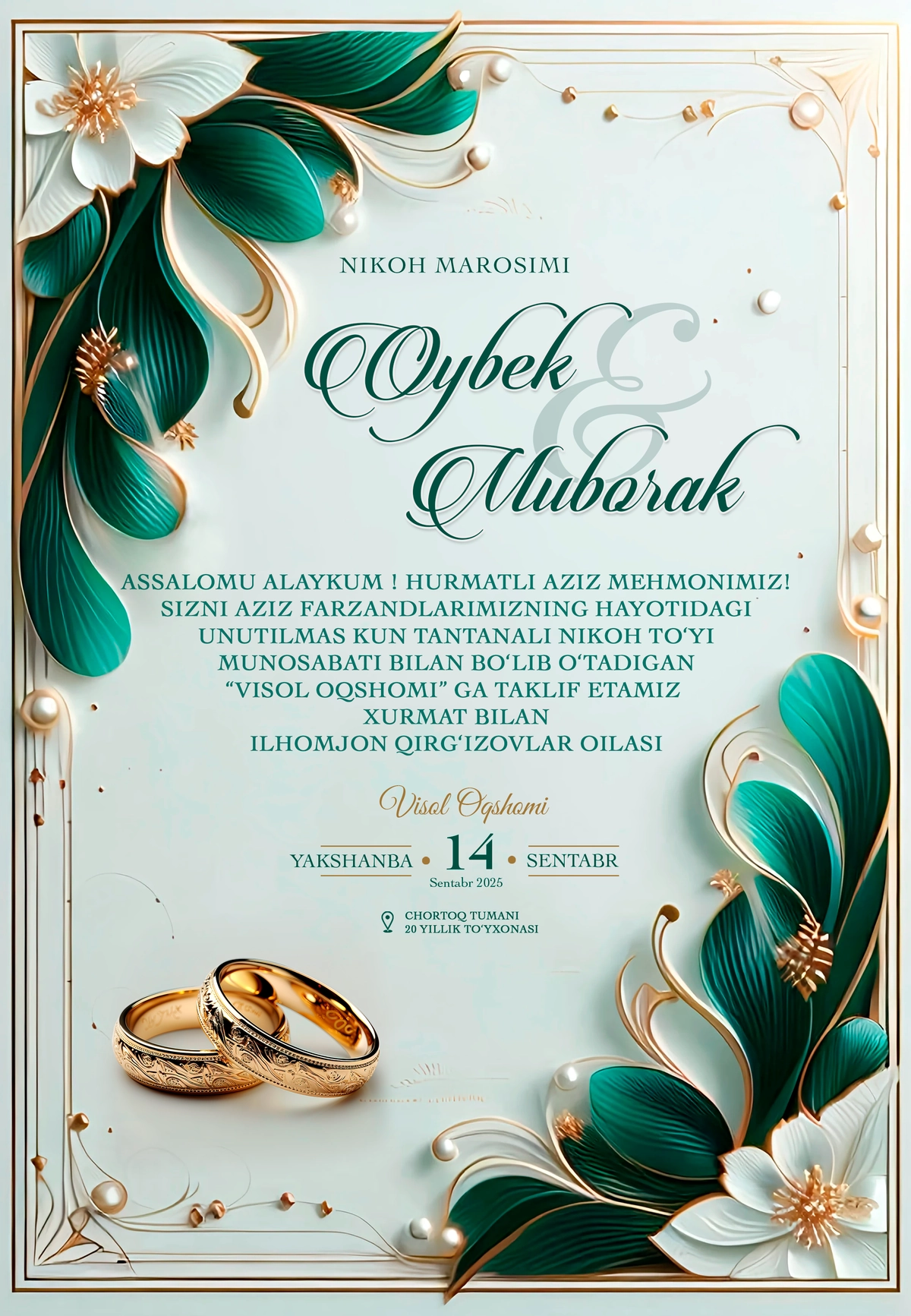 to'y uchun taklifnomalar