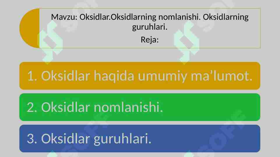 Oksidlar.Oksidlarning nomlanishi.