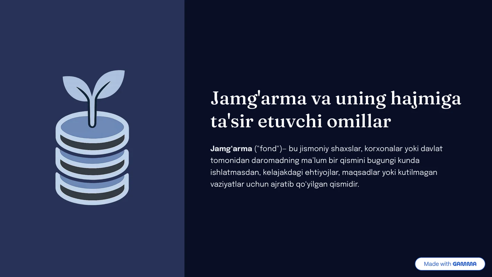 Jamg‘arma ("fond")