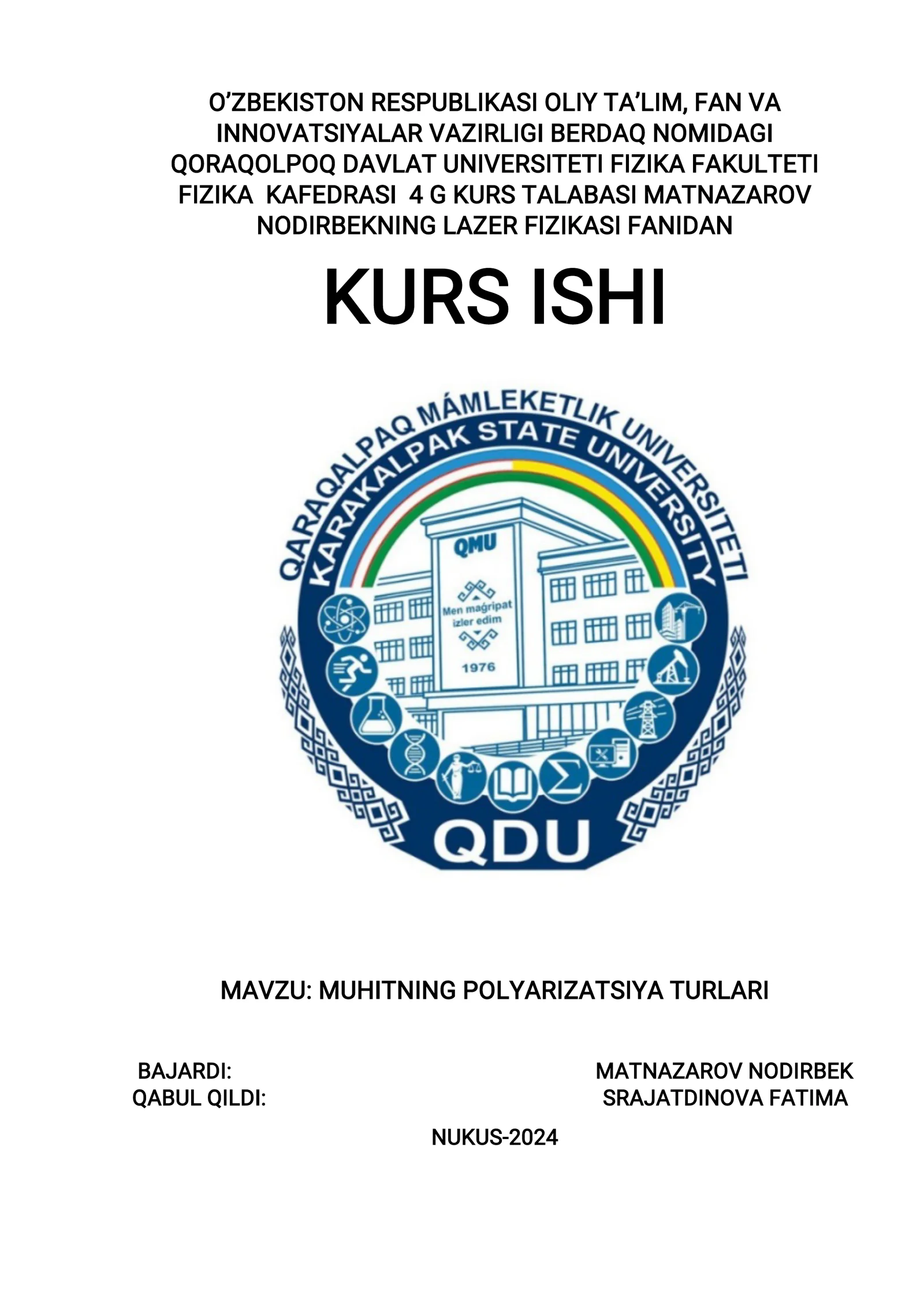 MUHITNING POLYARIZATSIYA TURLARI