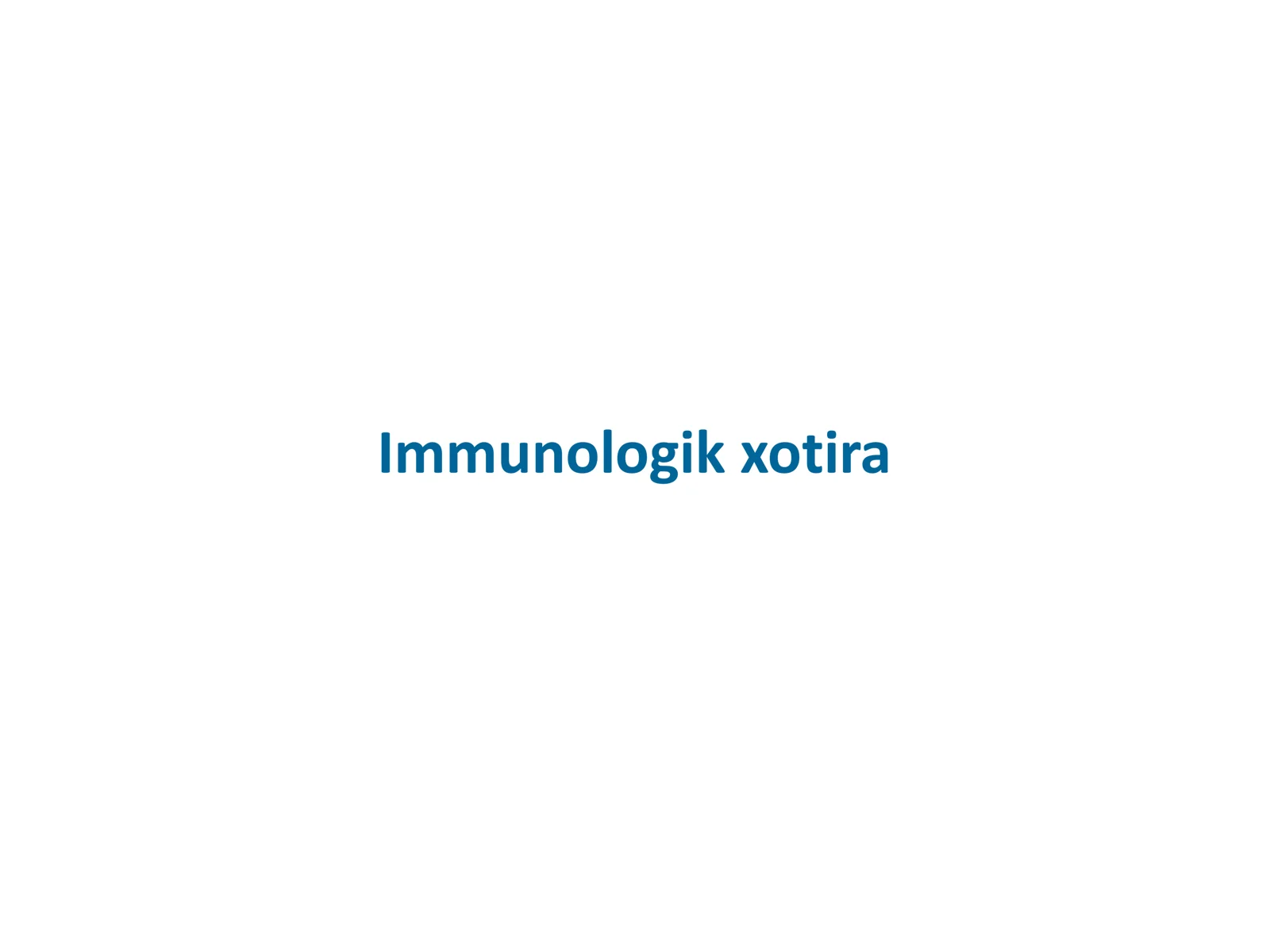 Immunologik xotira