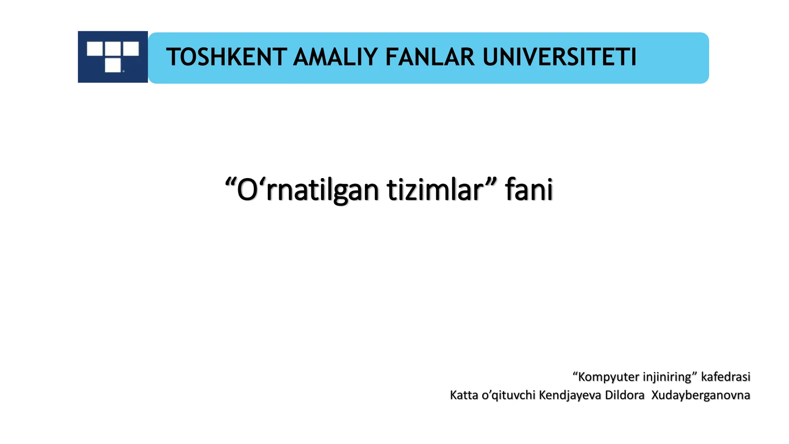 O'rnatilgan tizimlar uchun operatsion tizimlarning arxitekturalari