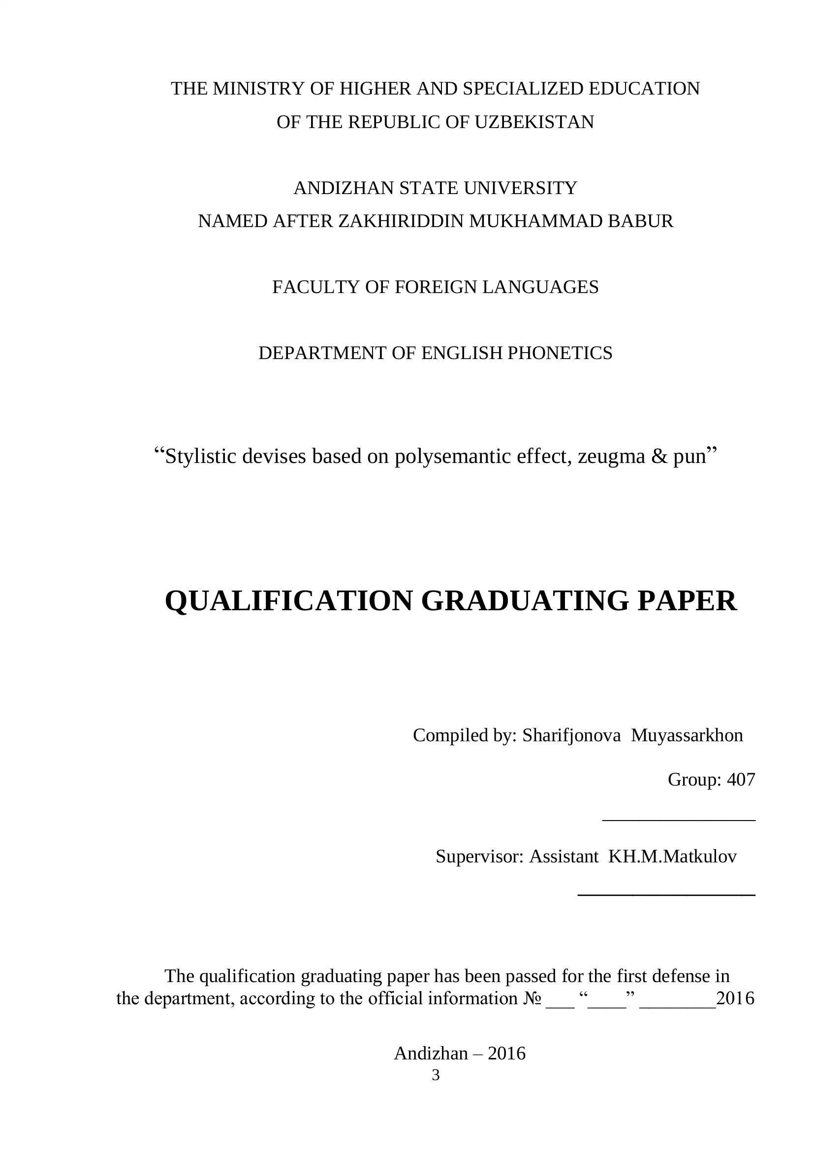 Stylistic devises based on polysemantic effect, zeugma & pun