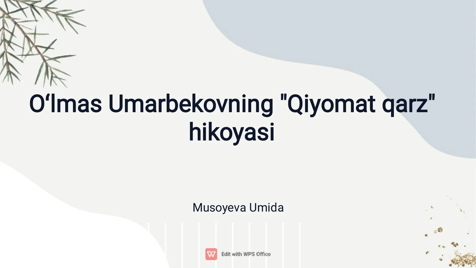 "Qiyomat qarz" hikoyasi