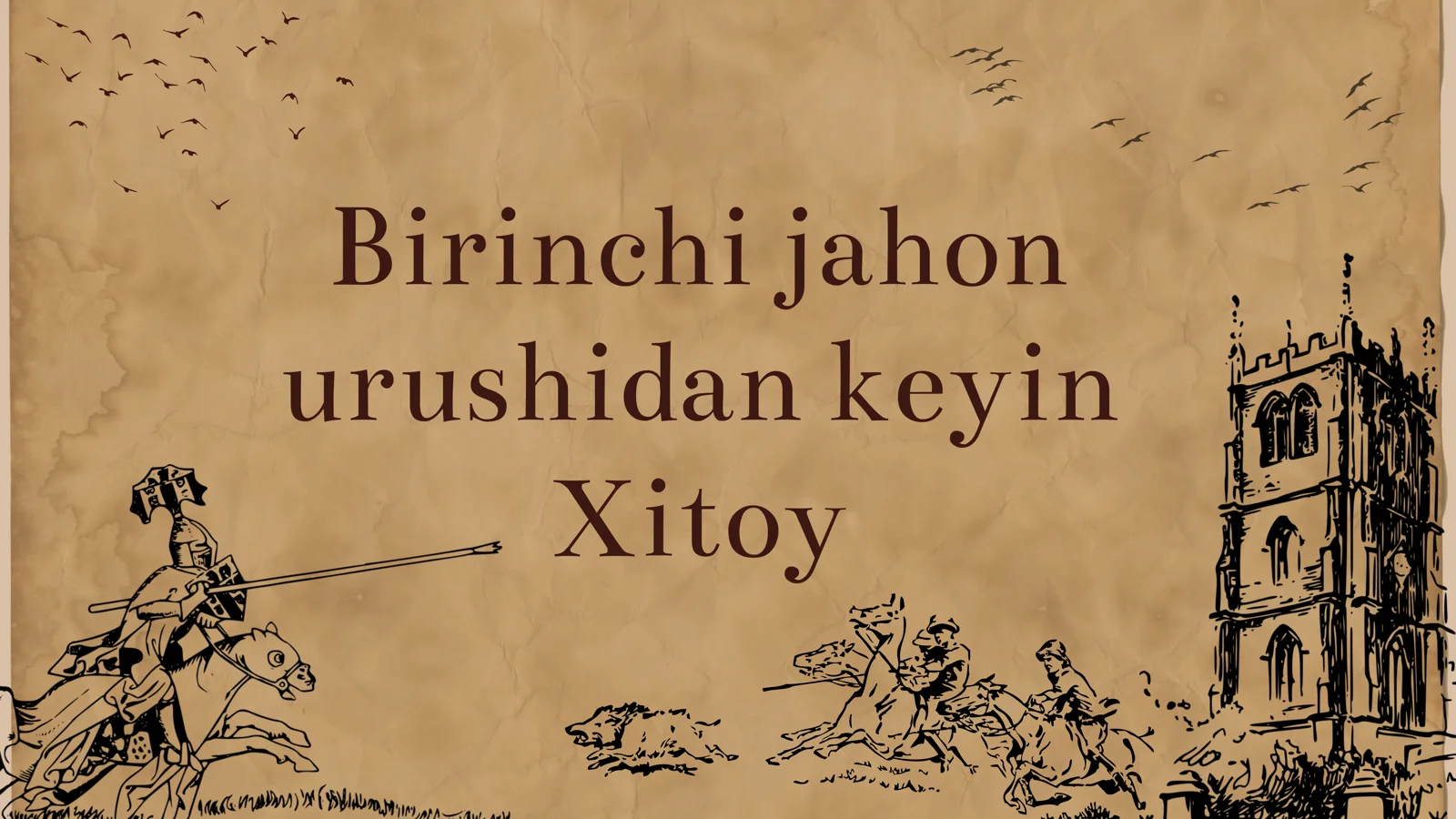 Birinchi jahon urushidan keyin Xitoy