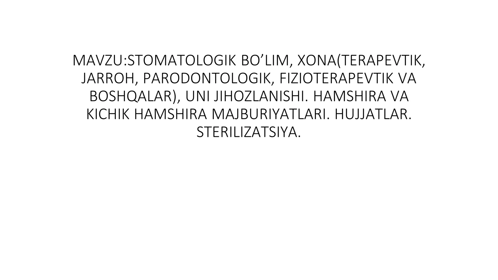 Stomatologiya