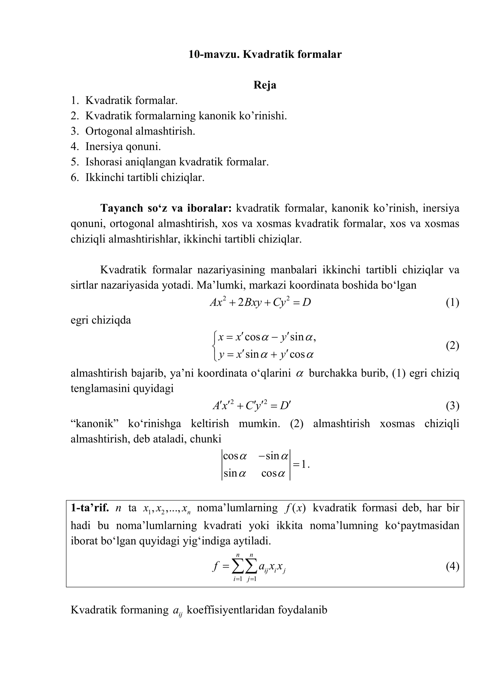 Kvadratik formalar