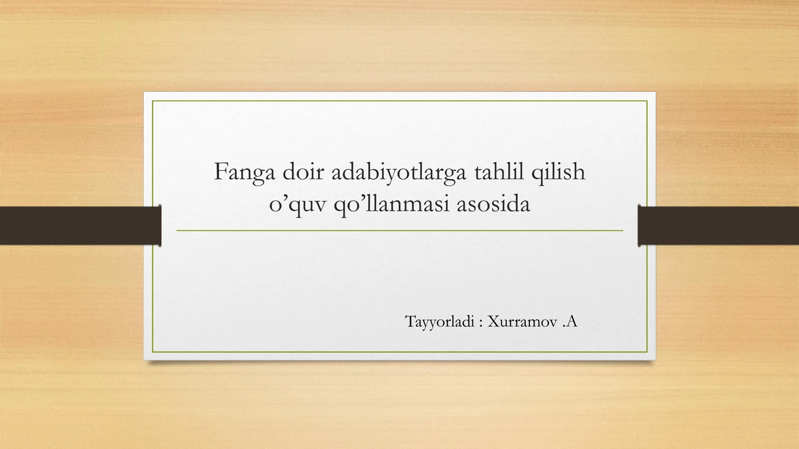 INSON RESURSLARINI BOSHQARISHNING UMUMIY MOHIYATI