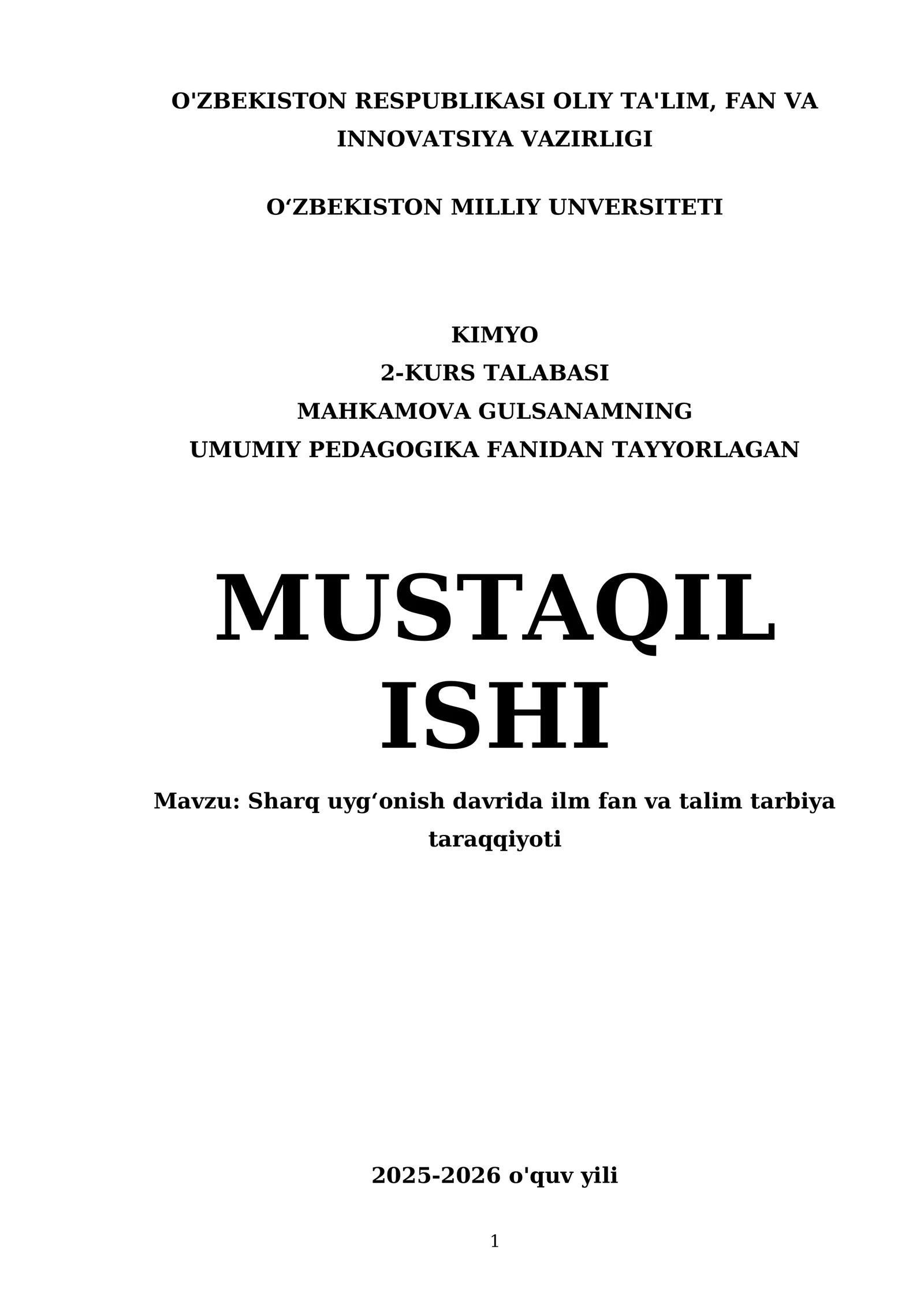 Sharq uygʻonish davrida ilm fan va talim tarbiya taraqqiyoti