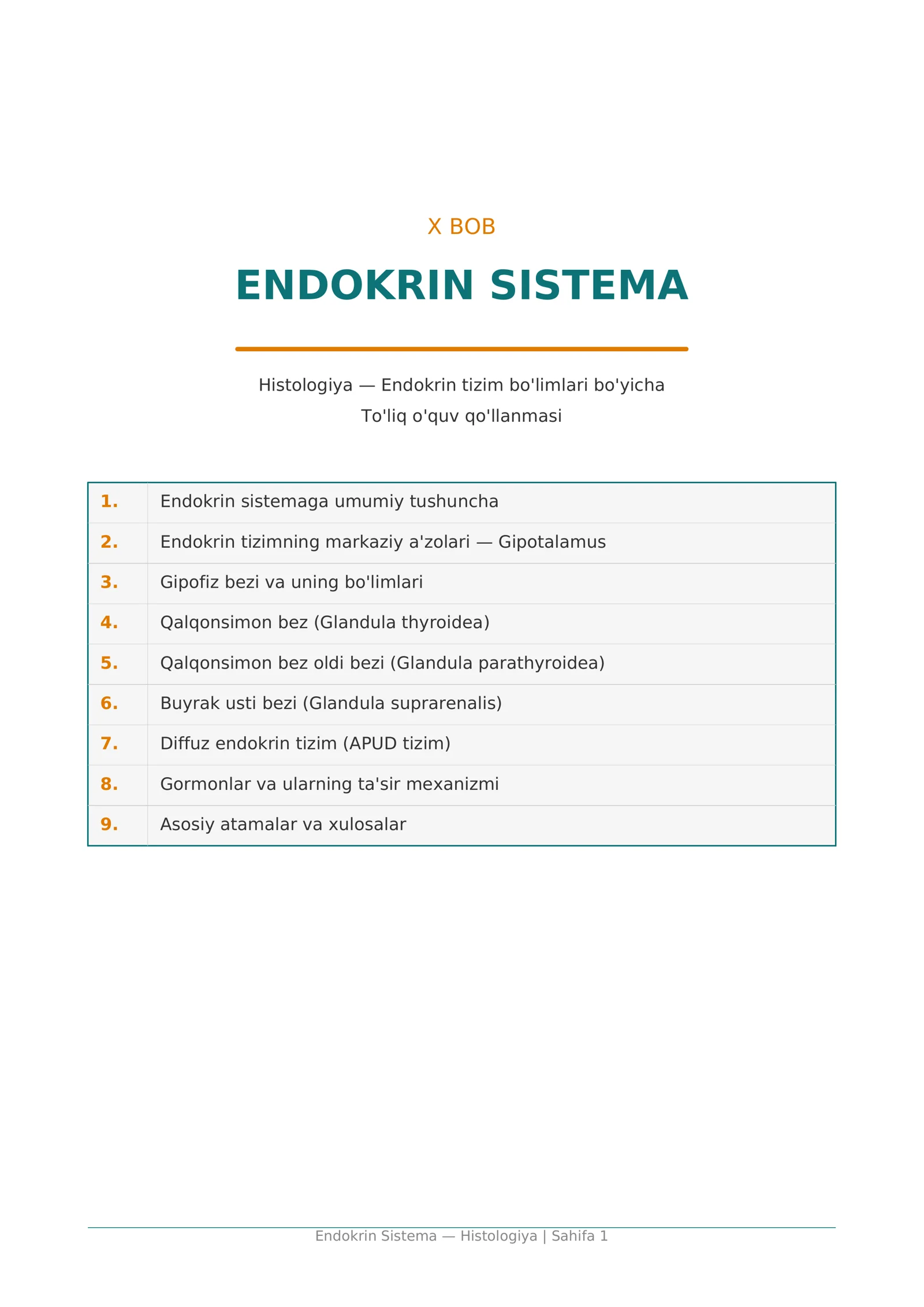 Endokrin Sistema — Histologiya