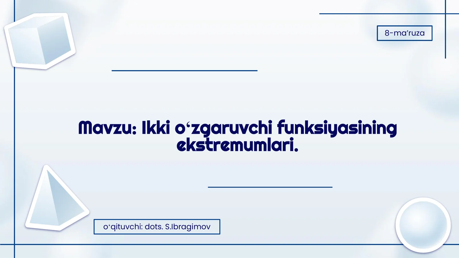 Ikki oʻzgaruvchi funksiyasining ekstremumlari