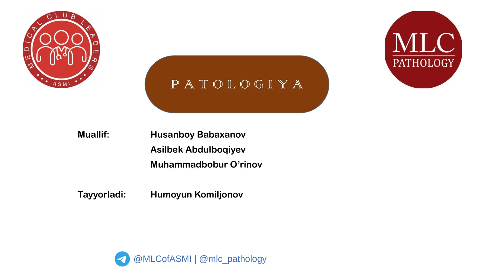 Muallif: Husanboy Babaxanov, Asilbek Abdulboqiyev, Muhammadbobur O’rinov