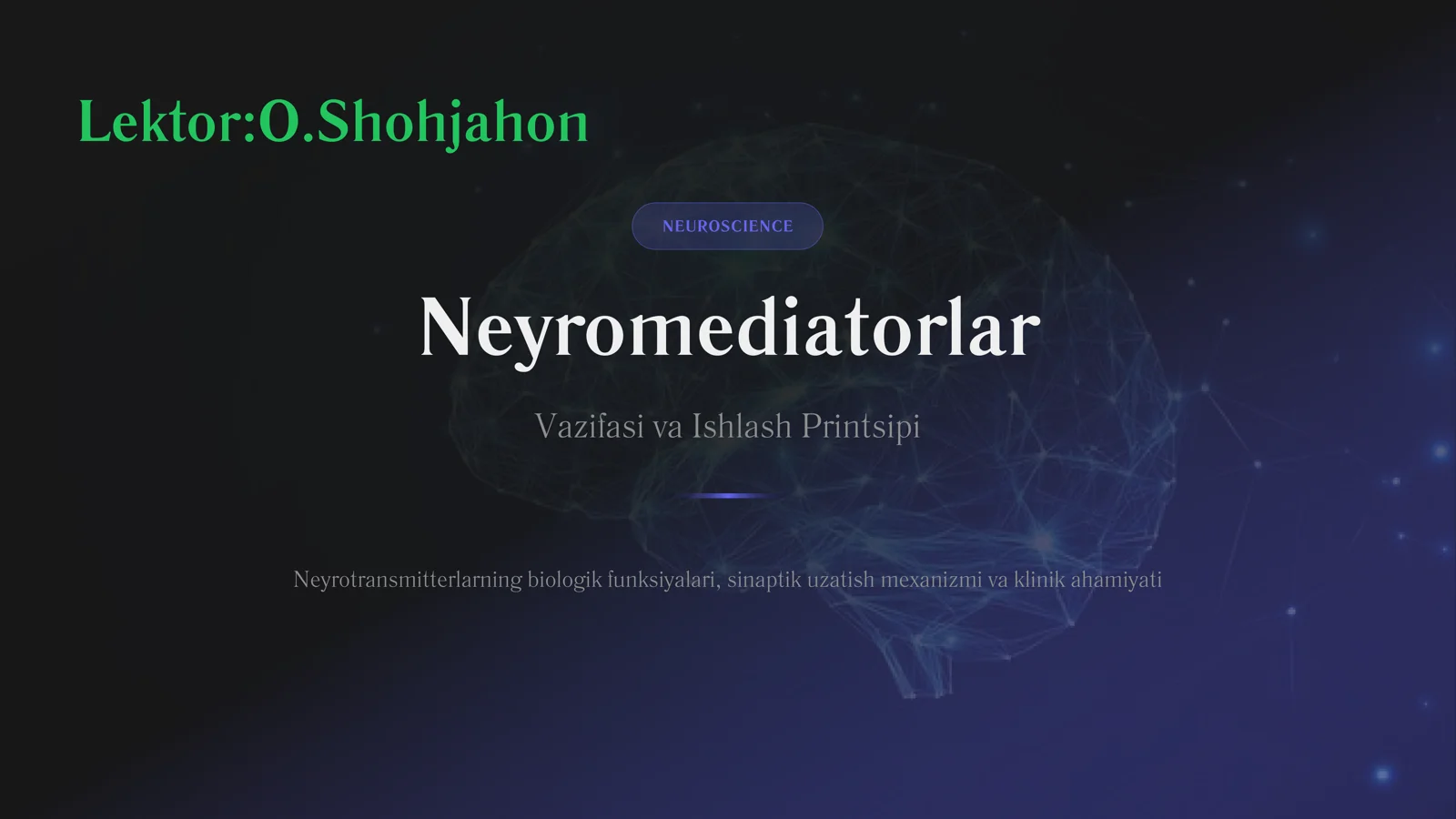 Neyromediatorlar