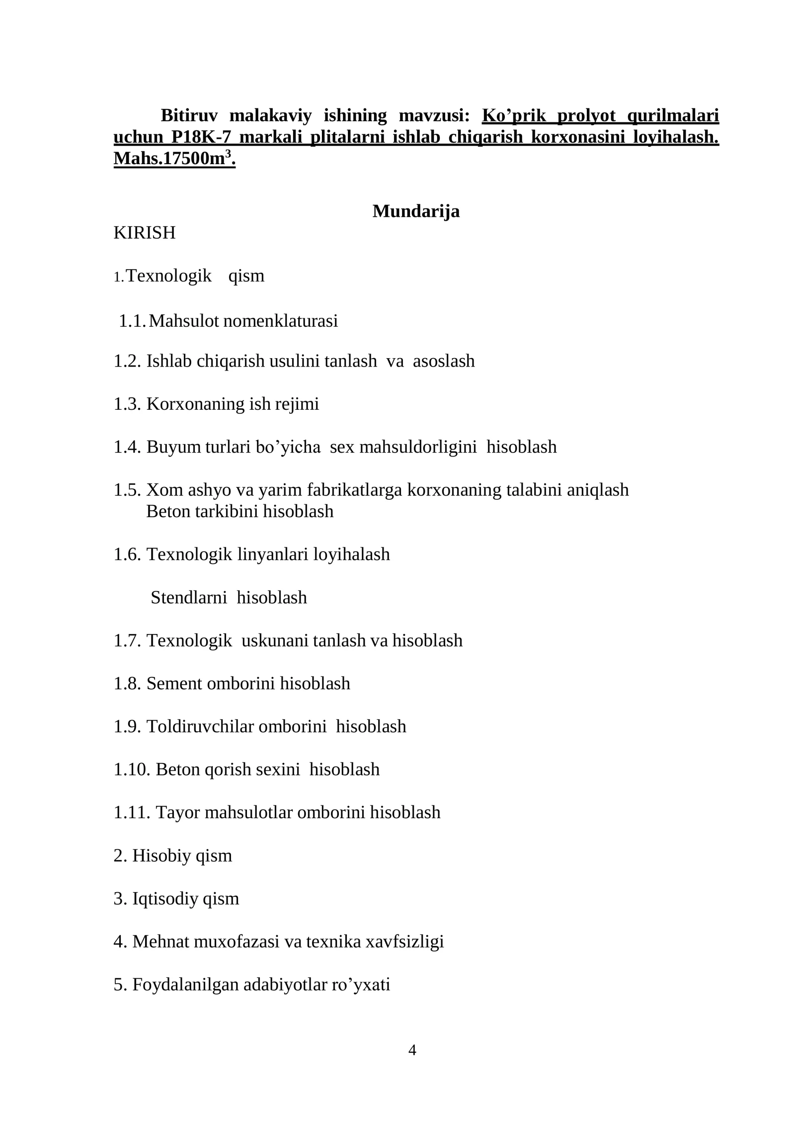 Ko’prik prolyot qurilmalari uchun P18K-7 markali plitalar